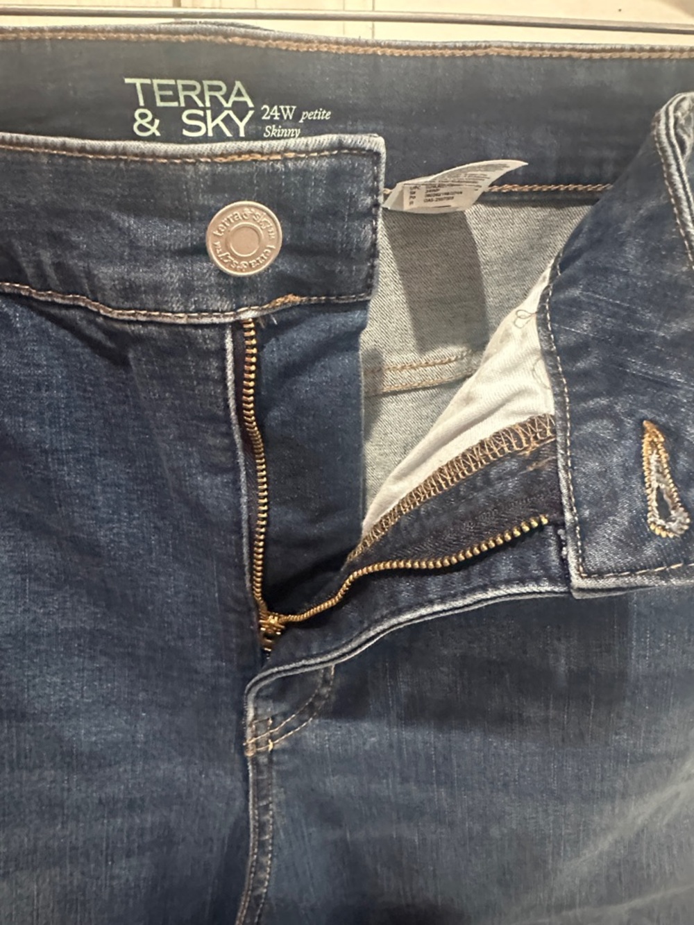 Women's Plus Size Skinny High Rise Jeans Size 24W Petite - Picture 12 of 12